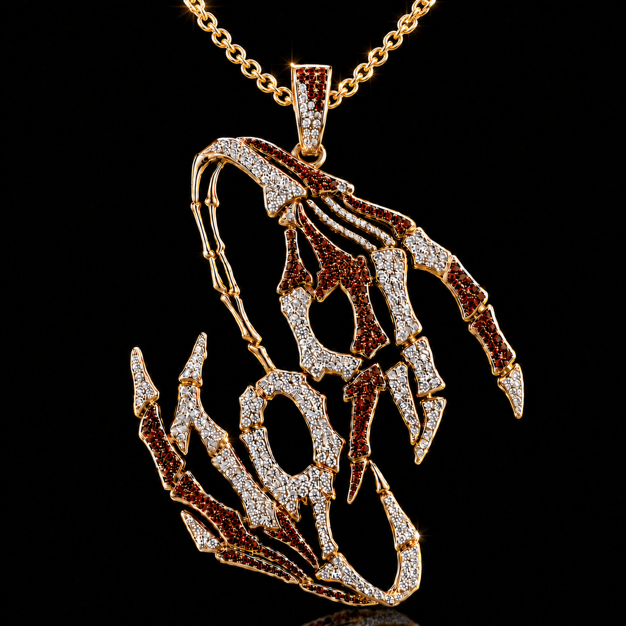 KRN Solid Gold Chain with Diamond Pendant TTTT