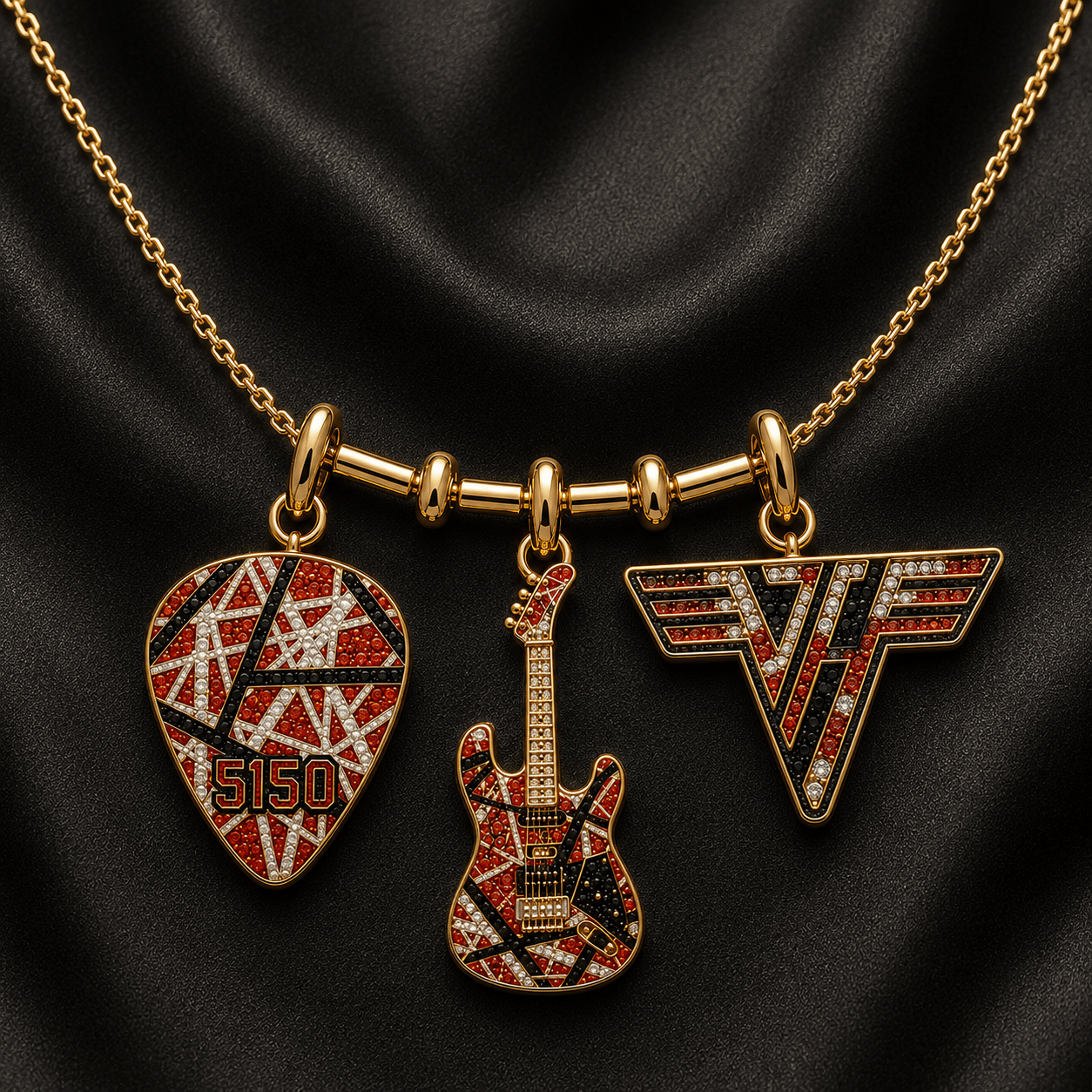 VHL Solid Gold Chain with Diamond Pendant BMD