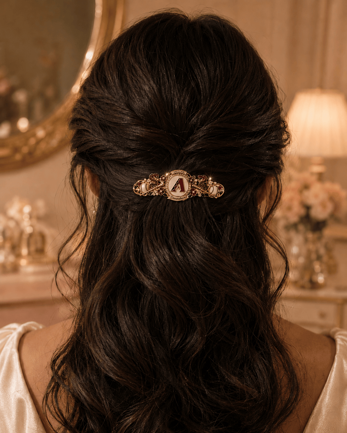 AZDB Elegant Gold Hair Clip For Women TMH