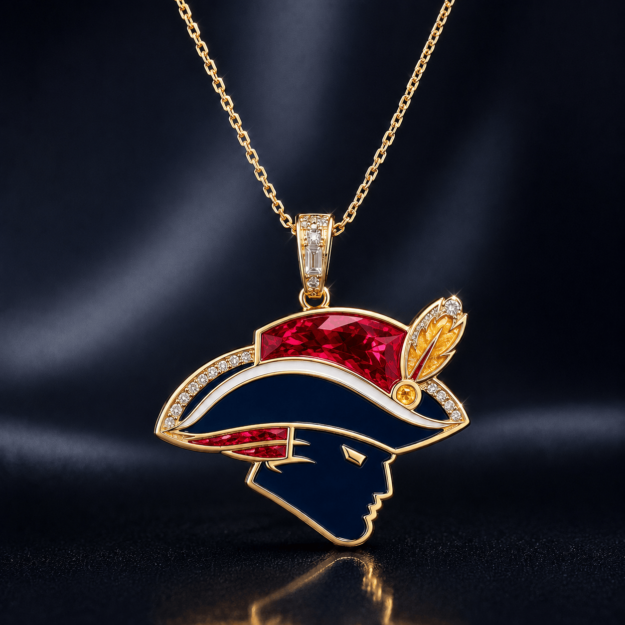 NEP Solid Gold Chain with Diamond Pendant BMD